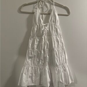 Zara White Halter Dress New Tags On